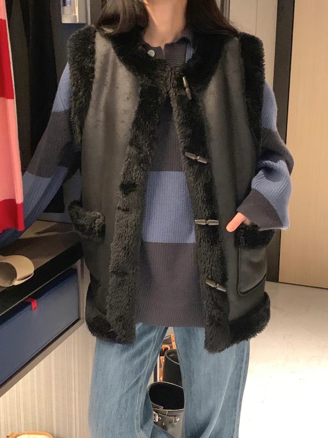 FORMAL韓國代購女士新品時尚休閑推薦24秋冬職業真品馬甲雙面FORMAL馬甲圖色2