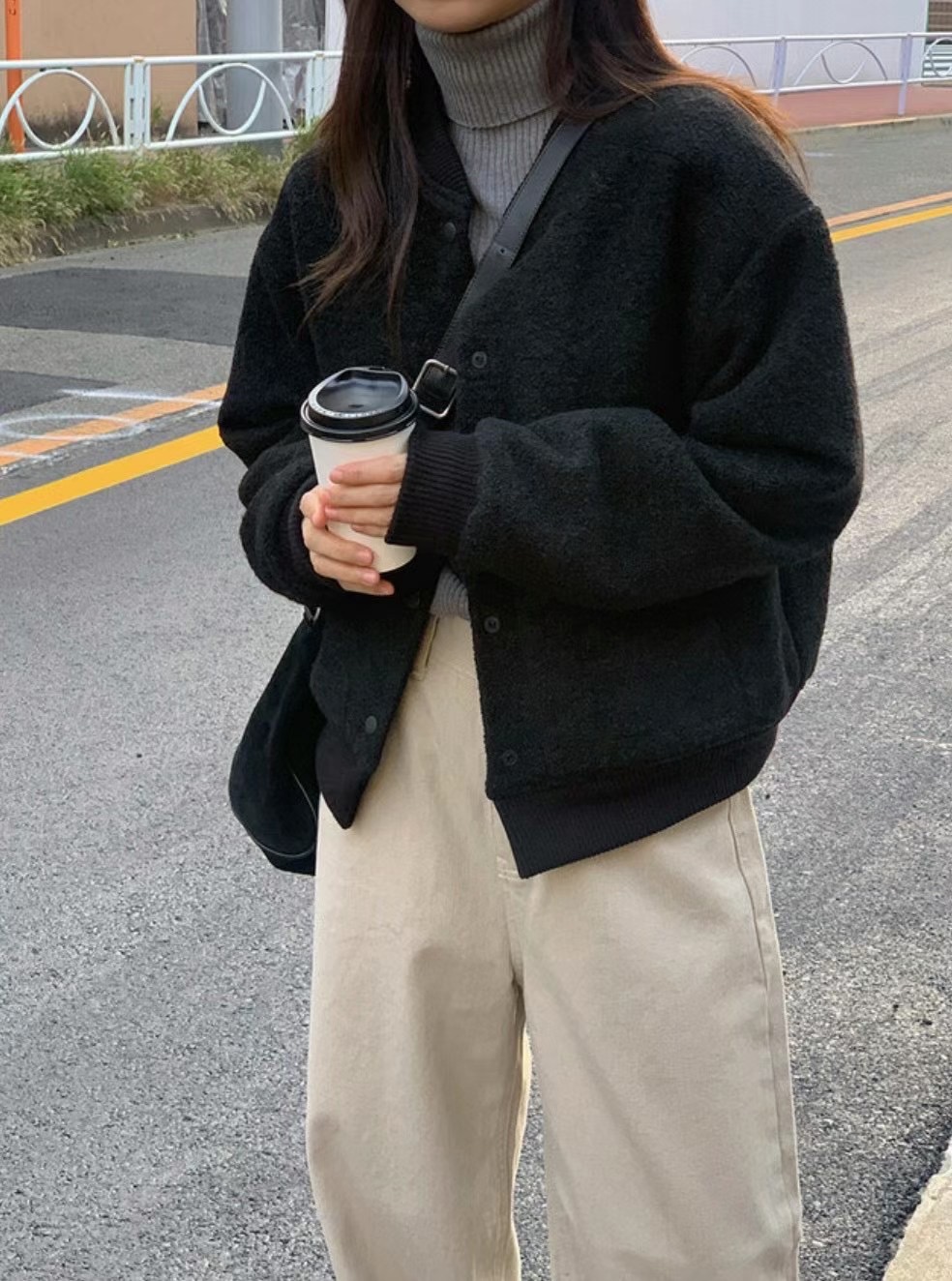 RATEL韓國直郵東大門代購女裝新款推薦人氣真品時尚夾克羊毛RATEL夾克