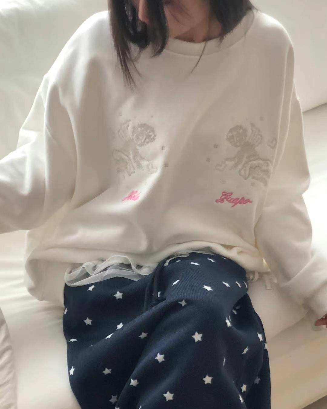 EXCUSE韓國直郵東大門實拍女裝新品人氣時尚熱賣休閑24秋冬衛衣EXCUSE衛衣