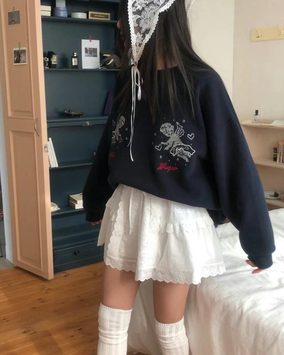 EXCUSE韓國直郵東大門實拍女裝新品人氣時尚熱賣休閑24秋冬衛衣EXCUSE衛衣