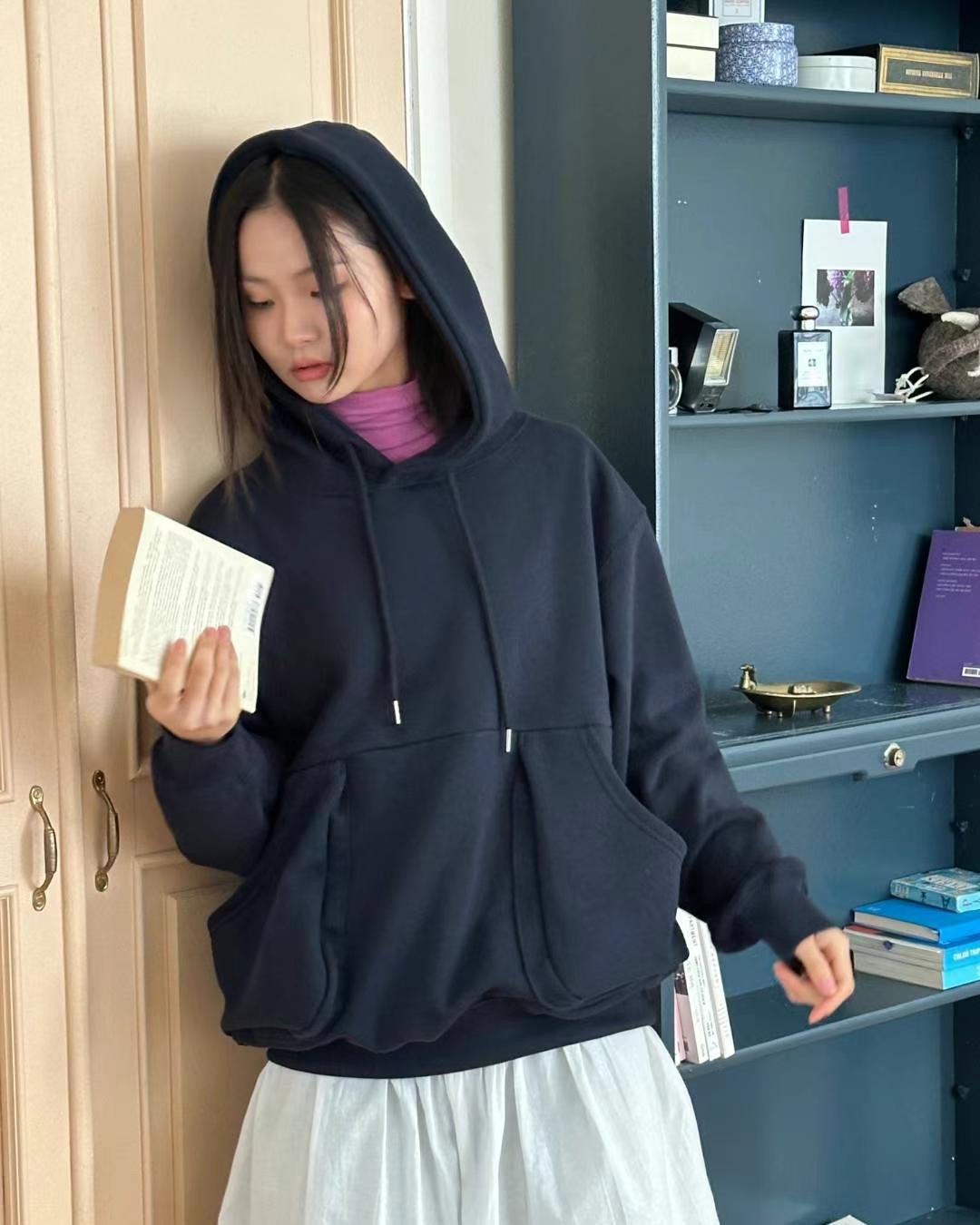 EXCUSE直郵韓國代購女裝新品24秋冬真品人氣時尚職業推薦衛衣EXCUSE衛衣圖色2