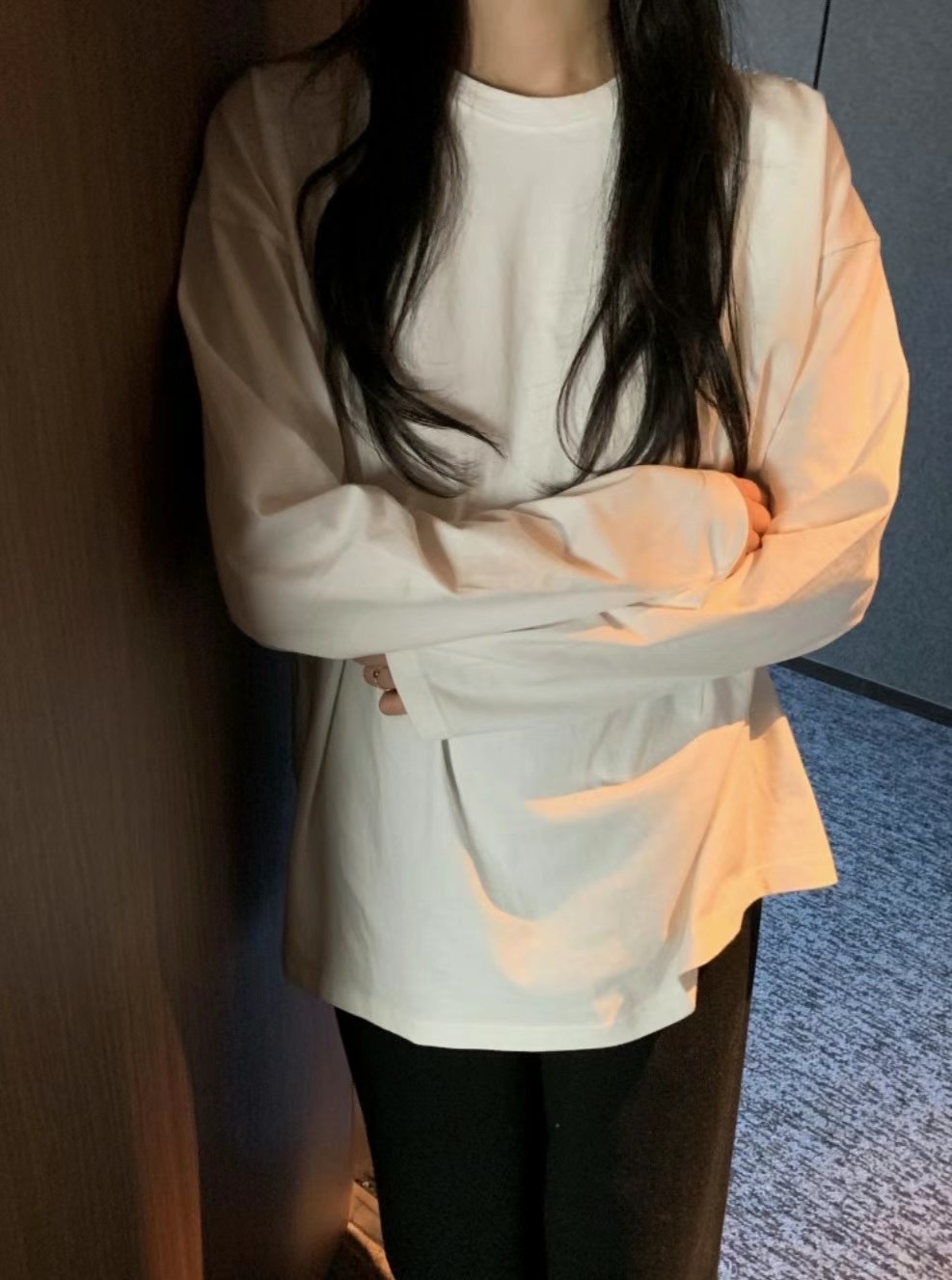 RATEL韓國直郵東大門實拍女裝新款時尚熱賣職業24秋冬長袖T恤RATEL長袖T恤