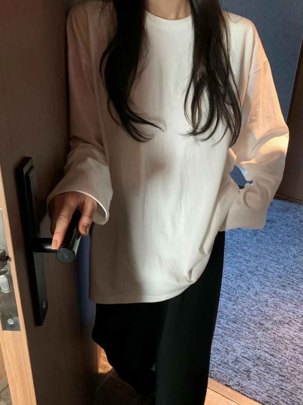 RATEL韓國直郵東大門實拍女裝新款時尚熱賣職業24秋冬長袖T恤RATEL長袖T恤