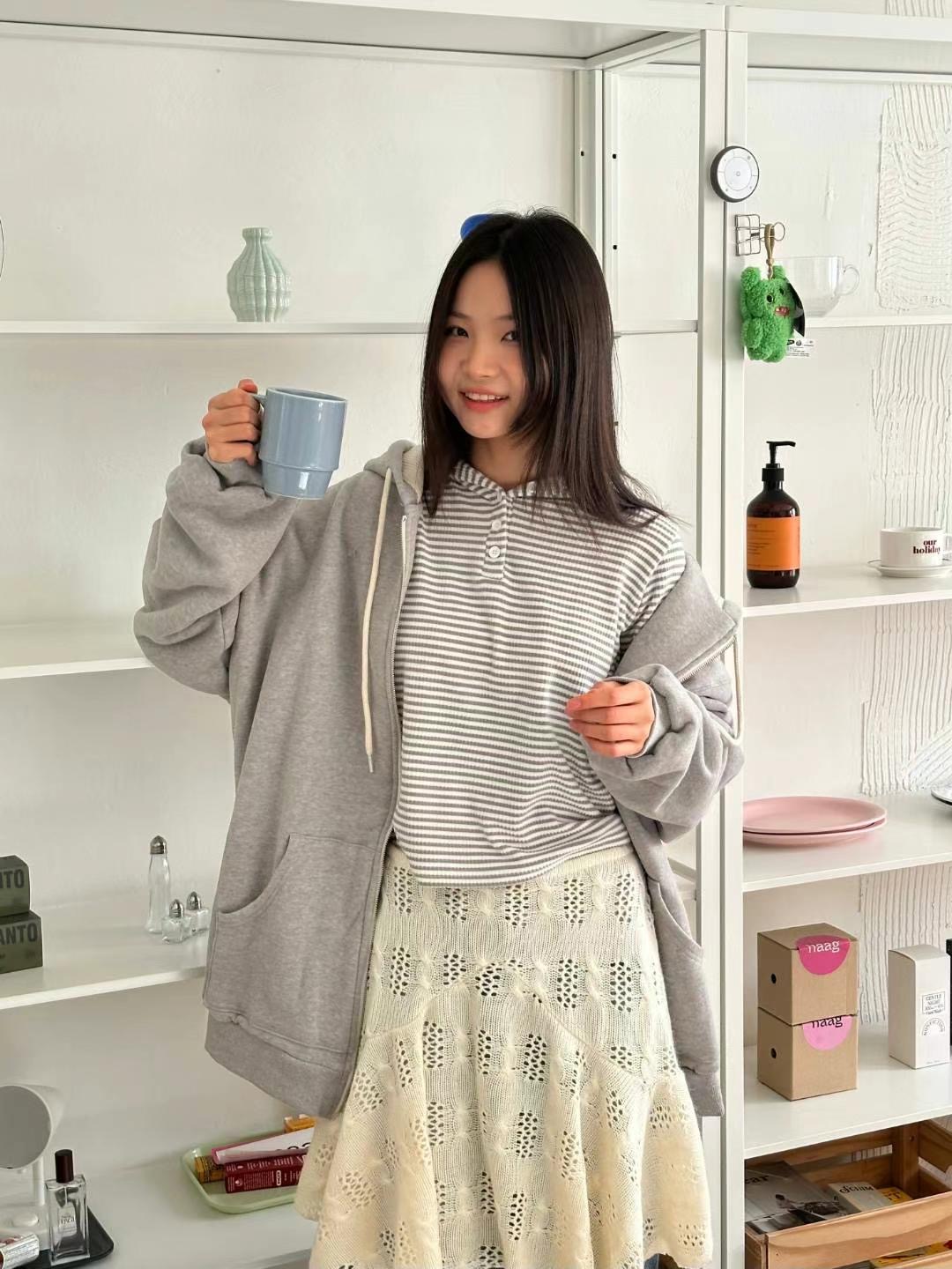 EXCUSE直郵韓國代購女裝新品時尚職業休閑熱賣真品人氣長袖T恤EXCUSE長袖T恤