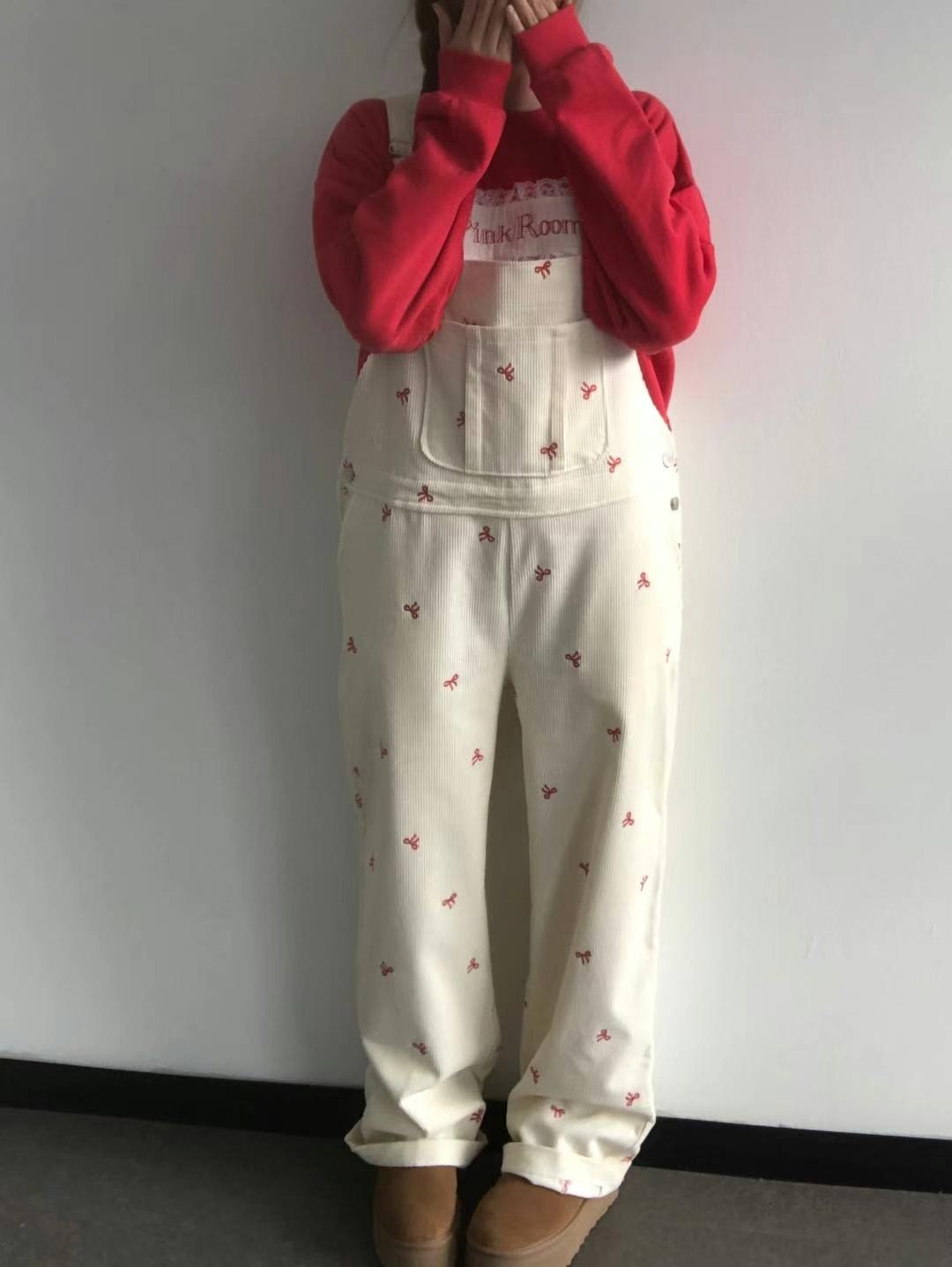 EXCUSE直郵韓國代購女裝新品人氣休閑熱賣推薦24秋冬背帶褲EXCUSE背帶褲