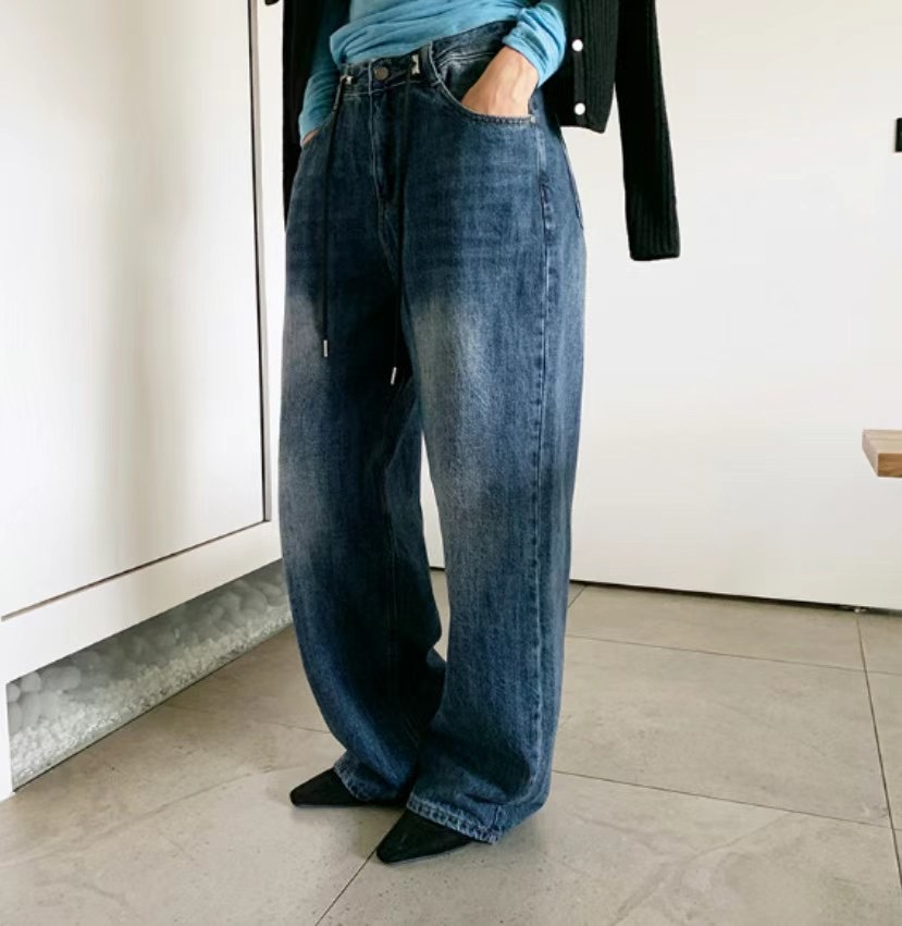 BLUE GIRL韓國直郵女裝新品真品24秋冬時尚人氣休閑牛仔褲BLUE GIRL牛仔褲