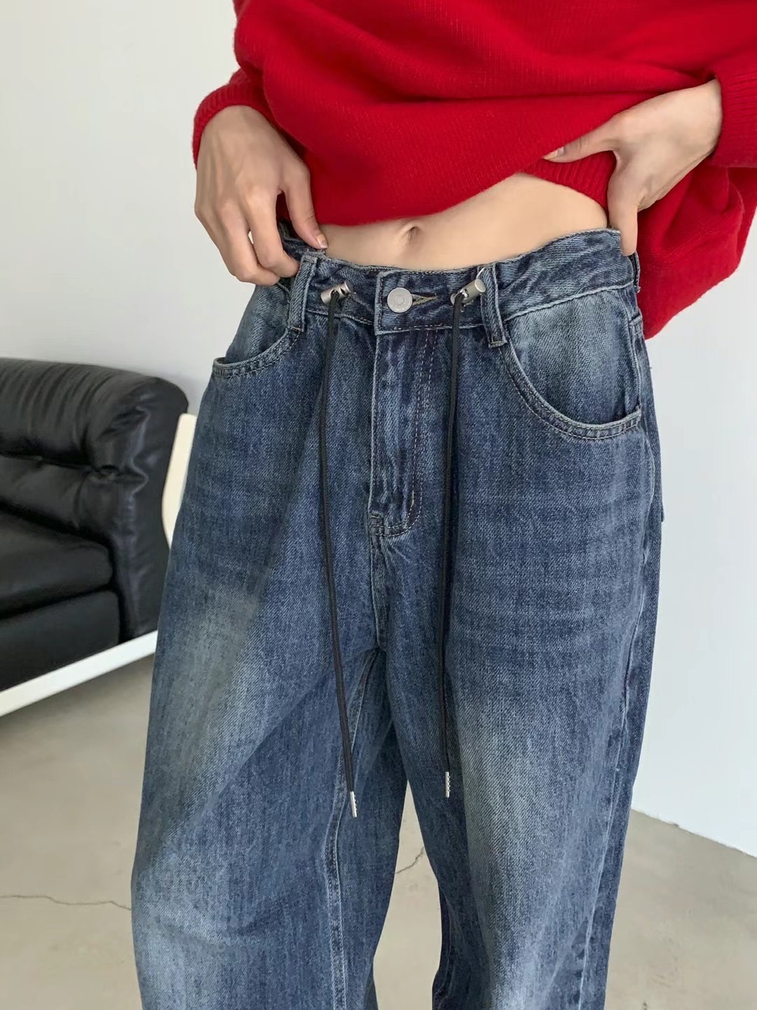 BLUE GIRL韓國直郵女裝新品真品24秋冬時尚人氣休閑牛仔褲BLUE GIRL牛仔褲