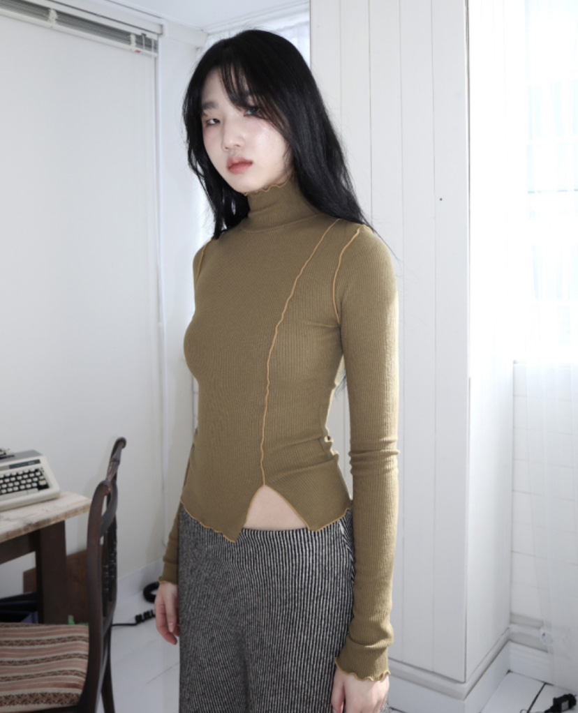 BYRING直郵韓國代購女裝新品休閑真品人氣24秋冬時尚長袖T恤BYRING長袖T恤圖色2
