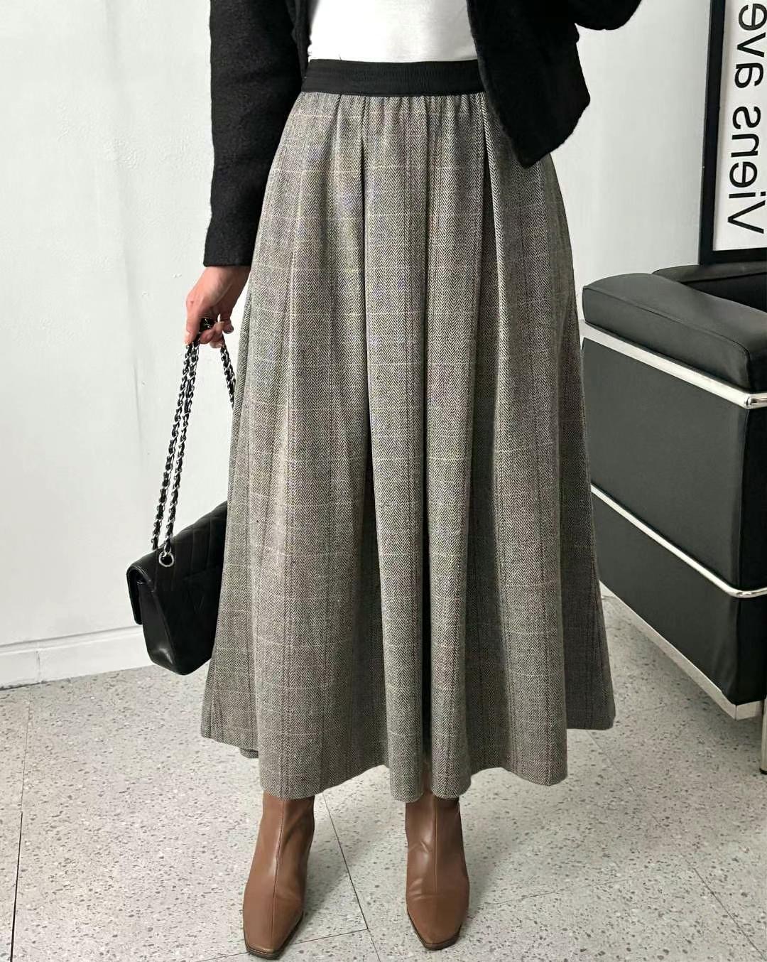 MINK DESIGN直郵韓國代購女裝新品人氣真品職業長裙人字形MINK DESIGN長裙圖色2