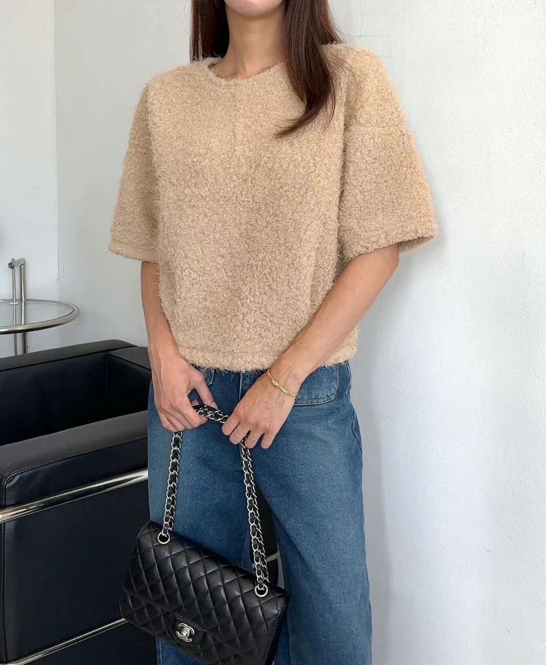 MINK DESIGN韓國直郵東大門代購女裝新款時尚24秋冬職業T恤MINK DESIGNT恤