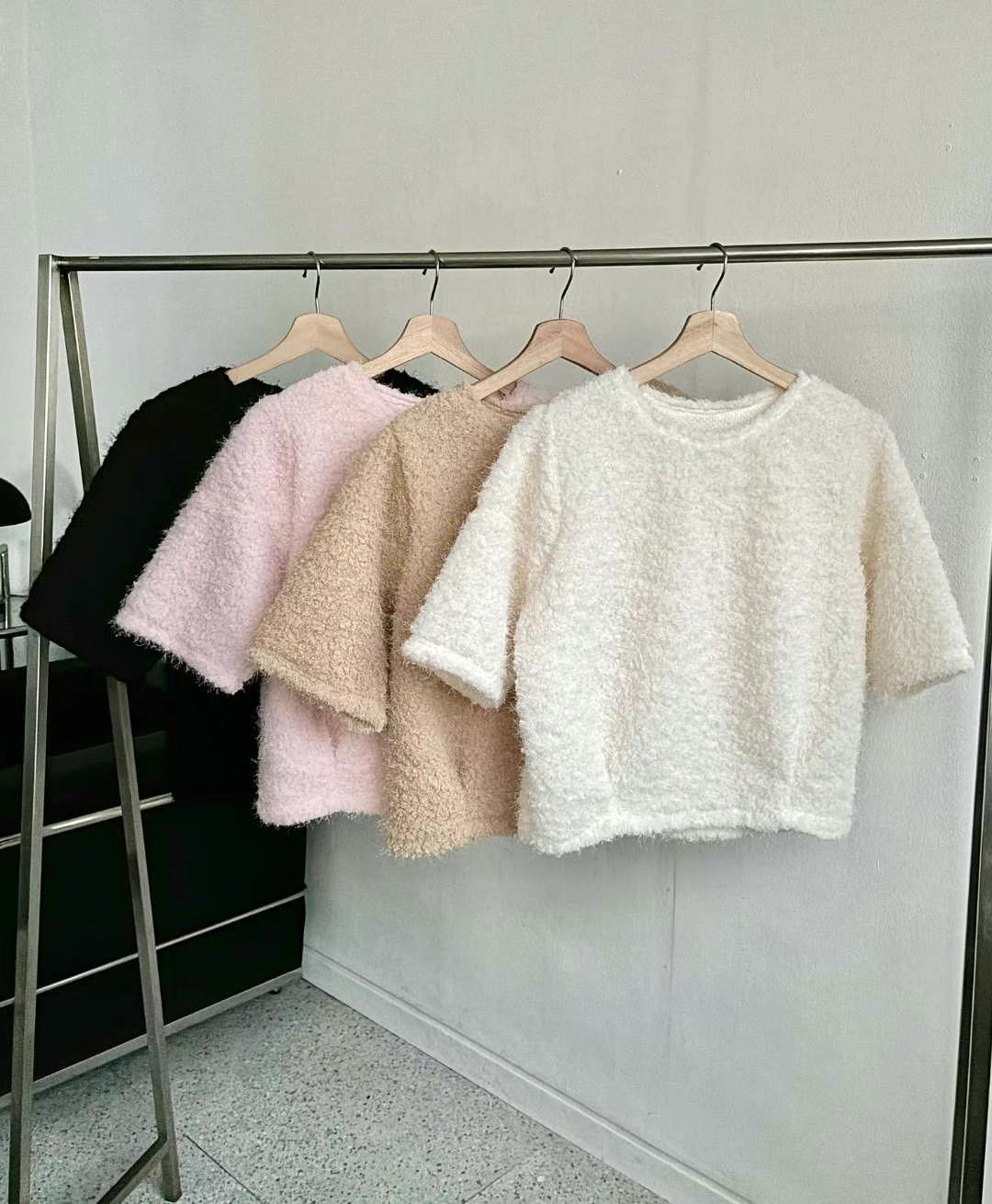 MINK DESIGN韓國直郵東大門代購女裝新款時尚24秋冬職業T恤MINK DESIGNT恤圖色1左一色