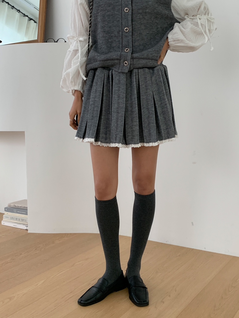 MILLIMETER韓國直郵東大門實拍女裝新品人氣職業24秋冬短裙MILLIMETER短裙