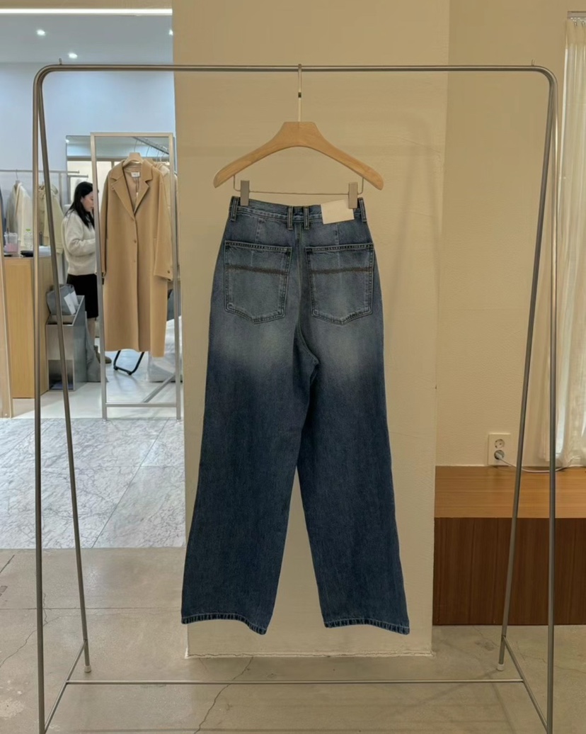 BPLAN韓國直郵東大門代購女裝新品24秋冬推薦職業時尚牛仔褲BPLAN牛仔褲