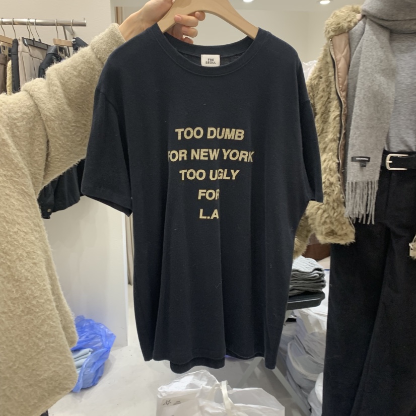 FRE韓國直郵東大門代購女裝新款推薦休閑時尚真品人氣職業T恤FRET恤圖色1