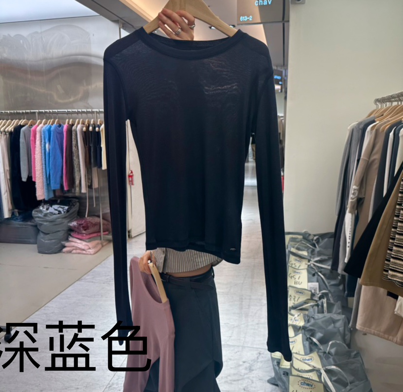 CHAV直郵韓國代購女裝新品人氣時尚休閑真品熱賣長袖T恤春款CHAV長袖T恤圖色6