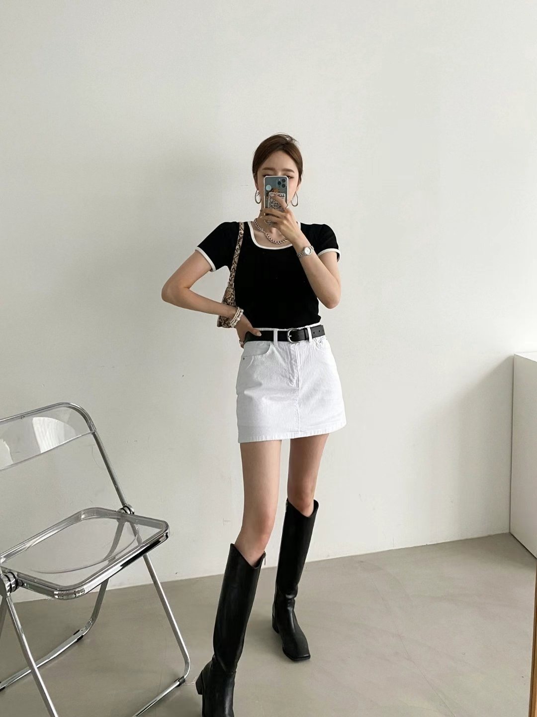 DOUBLEM韓國直郵東大門實拍女裝新款真品休閑時尚推薦職業裙褲DOUBLEM裙褲