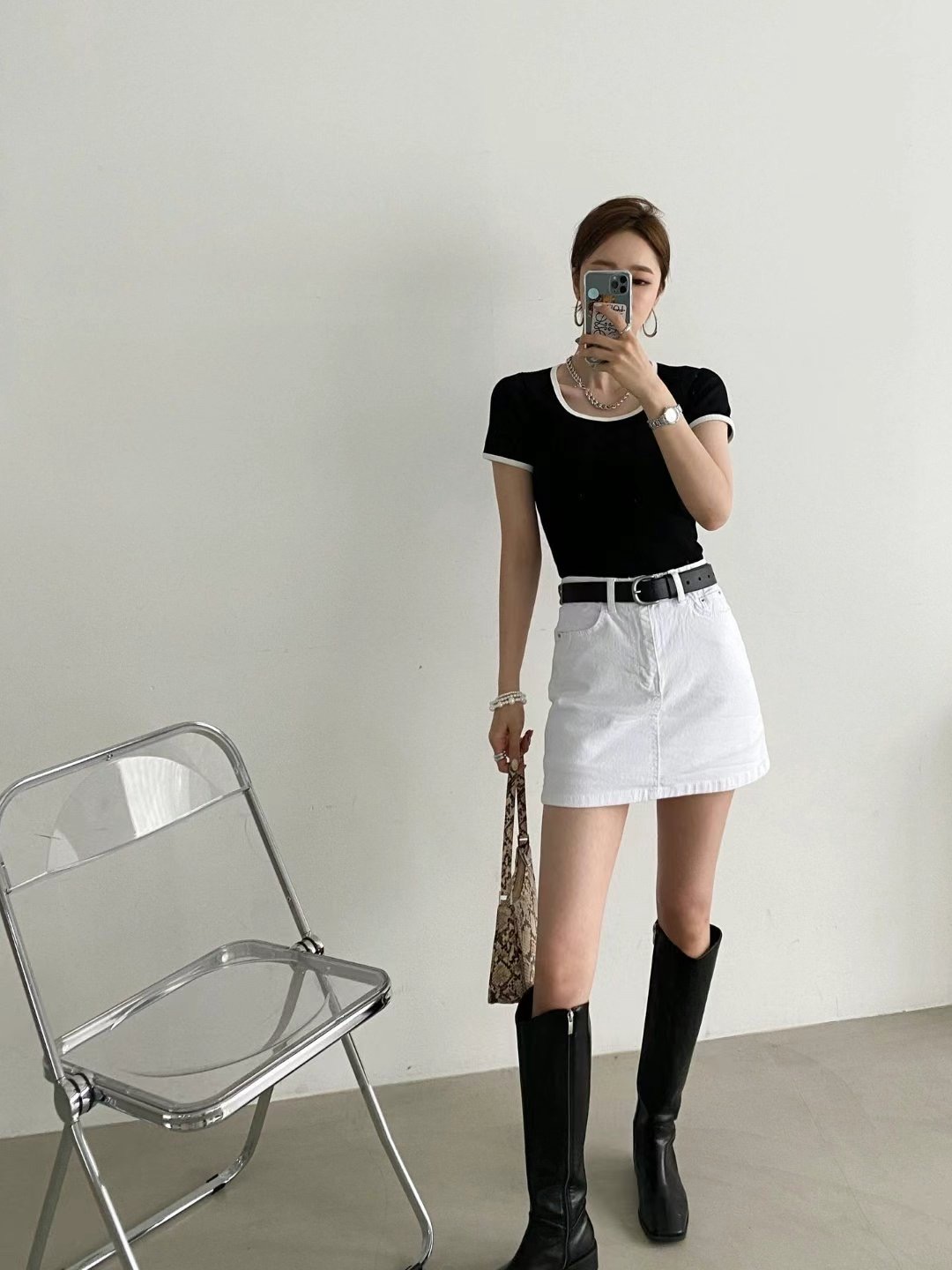 DOUBLEM韓國直郵東大門實拍女裝新款真品休閑時尚推薦職業裙褲DOUBLEM裙褲