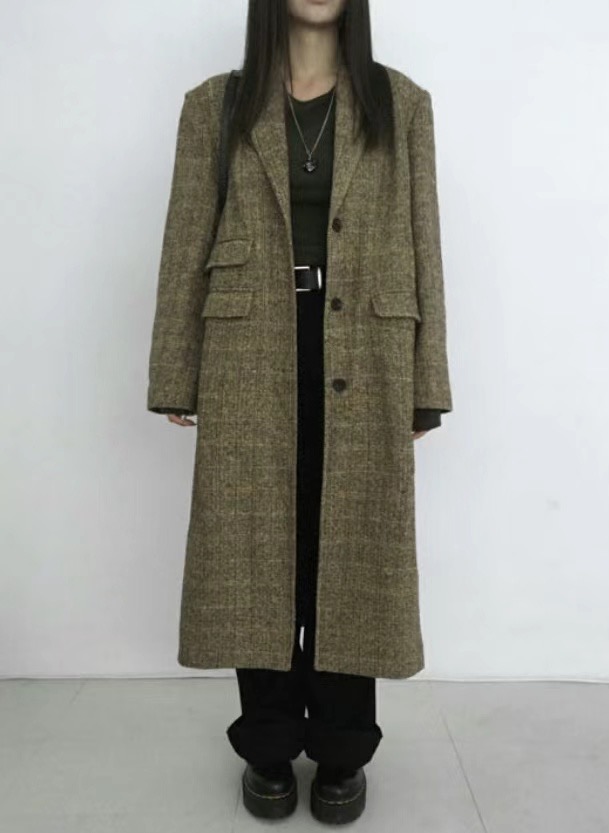 HOPPER韓國直郵東大門代購女裝新款休閑熱賣推薦中長款大衣HOPPER/LAY OVER中長款大衣