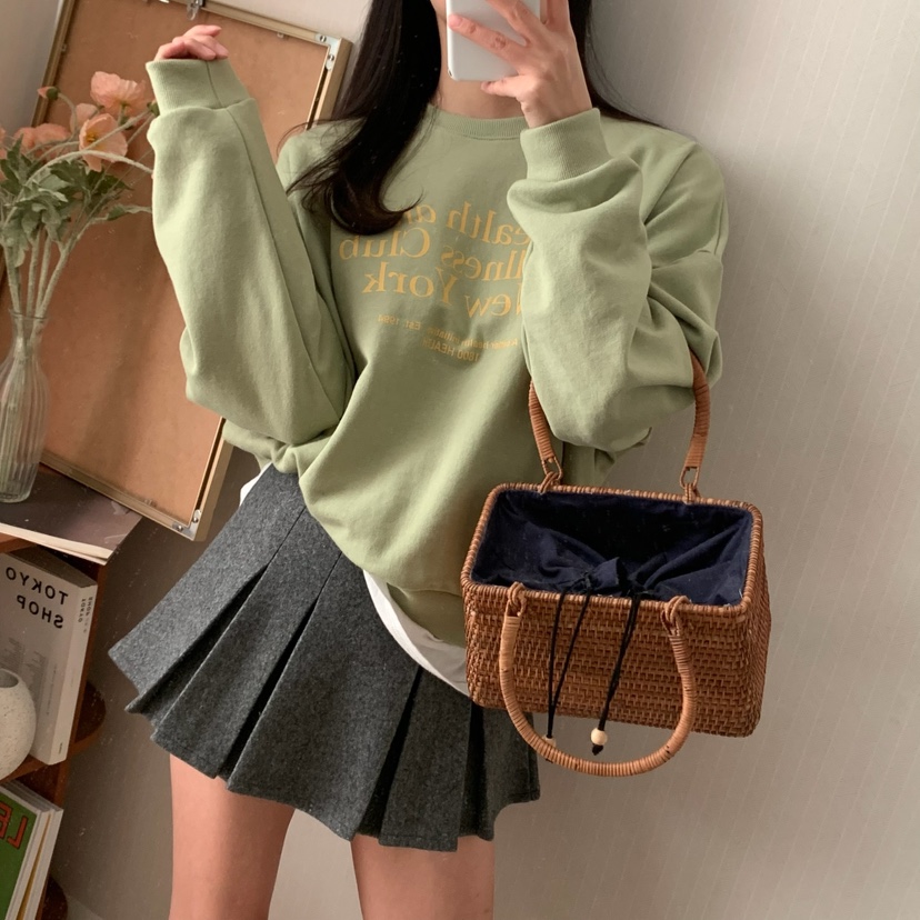 HELLO JINI韓國直郵女裝新品人氣24秋冬真品休閑時尚職業衛衣HELLO JINI衛衣