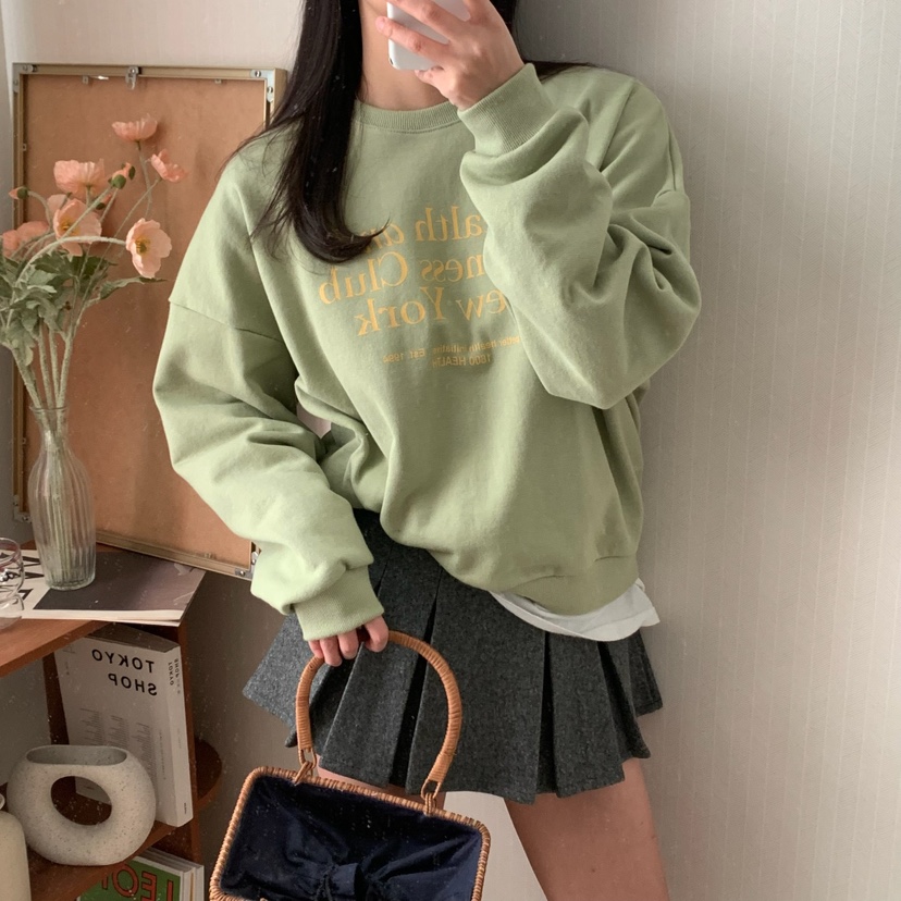HELLO JINI韓國直郵女裝新品人氣24秋冬真品休閑時尚職業衛衣HELLO JINI衛衣