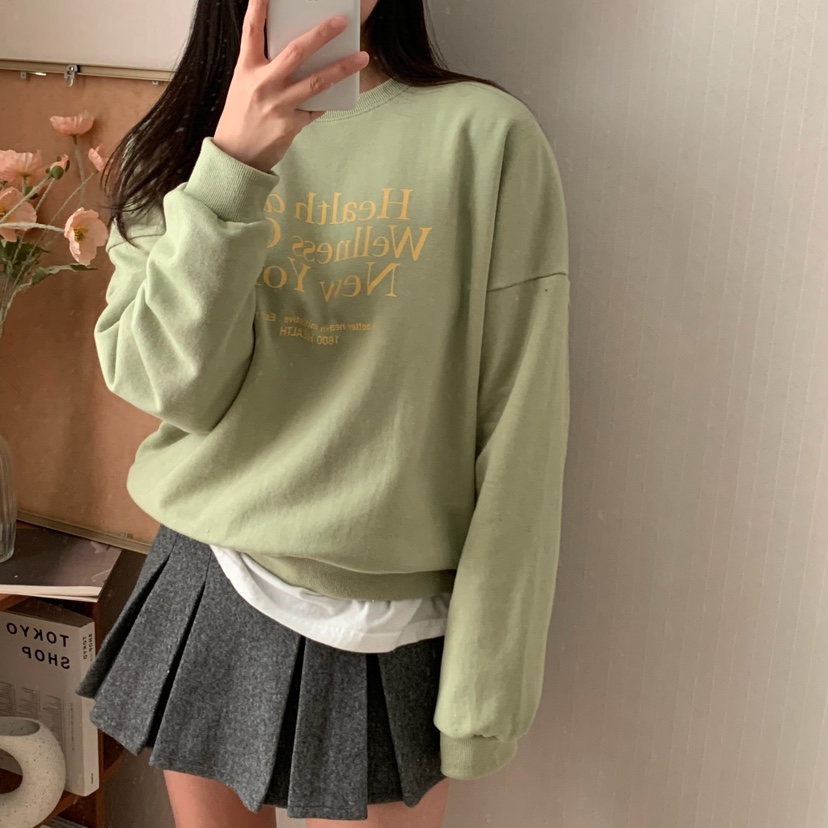 HELLO JINI韓國直郵女裝新品人氣24秋冬真品休閑時尚職業衛衣HELLO JINI衛衣