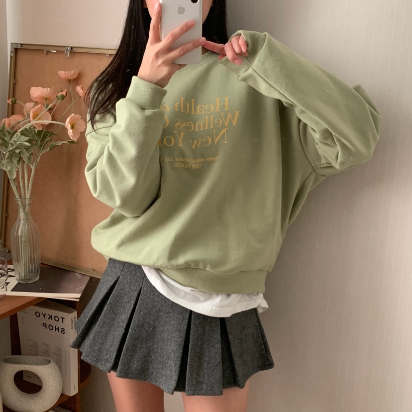 HELLO JINI韓國直郵女裝新品人氣24秋冬真品休閑時尚職業衛衣HELLO JINI衛衣