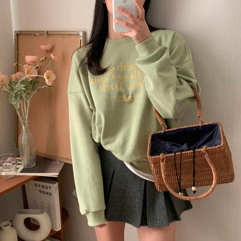 HELLO JINI韓國直郵女裝新品人氣24秋冬真品休閑時尚職業衛衣HELLO JINI衛衣