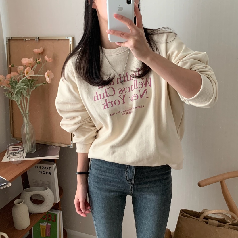 HELLO JINI韓國直郵女裝新品人氣24秋冬真品休閑時尚職業衛衣HELLO JINI衛衣