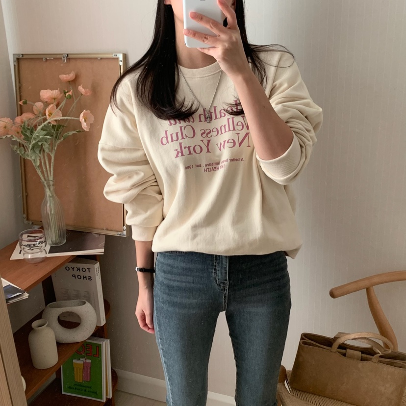 HELLO JINI韓國直郵女裝新品人氣24秋冬真品休閑時尚職業衛衣HELLO JINI衛衣