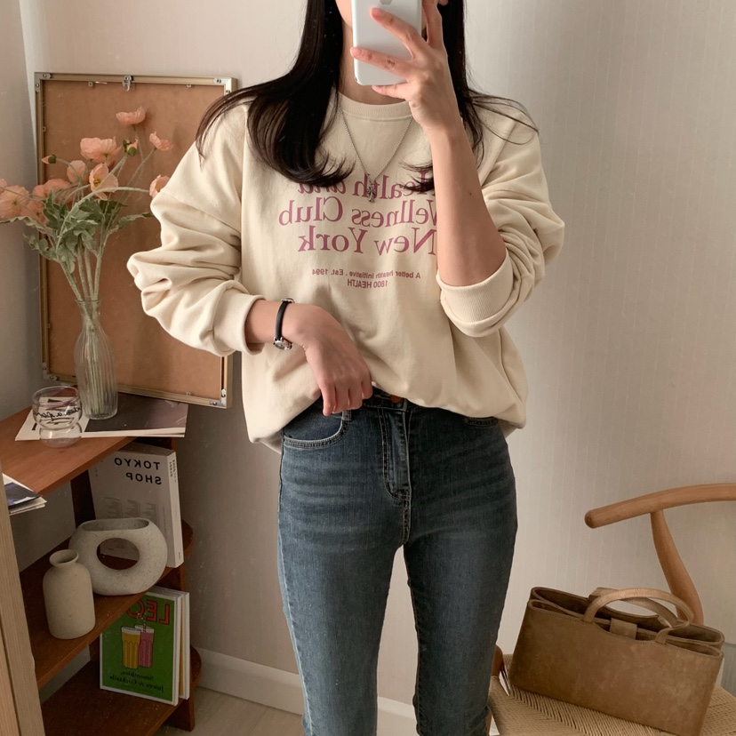 HELLO JINI韓國直郵女裝新品人氣24秋冬真品休閑時尚職業衛衣HELLO JINI衛衣