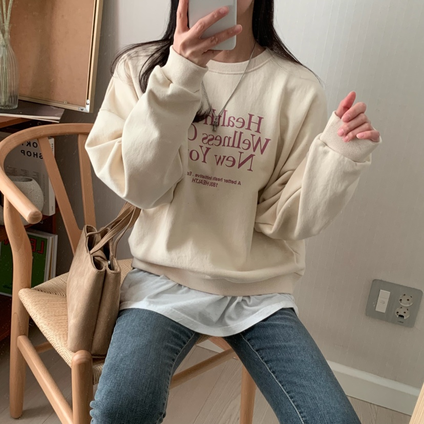 HELLO JINI韓國直郵女裝新品人氣24秋冬真品休閑時尚職業衛衣HELLO JINI衛衣