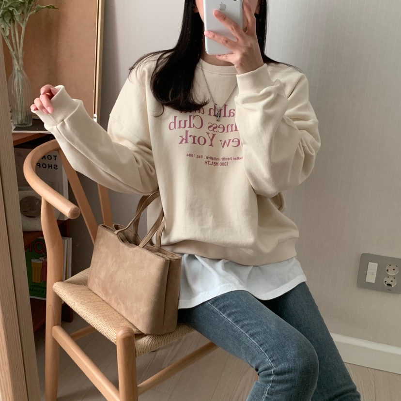 HELLO JINI韓國直郵女裝新品人氣24秋冬真品休閑時尚職業衛衣HELLO JINI衛衣