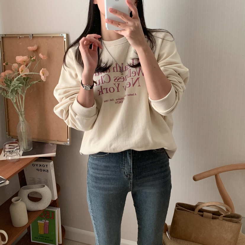 HELLO JINI韓國直郵女裝新品人氣24秋冬真品休閑時尚職業衛衣HELLO JINI衛衣圖色2
