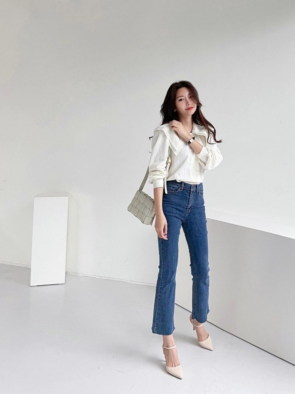 DOUBLEM韓國直郵東大門實拍女裝新品真品休閑熱賣職業牛仔褲DOUBLEM牛仔褲