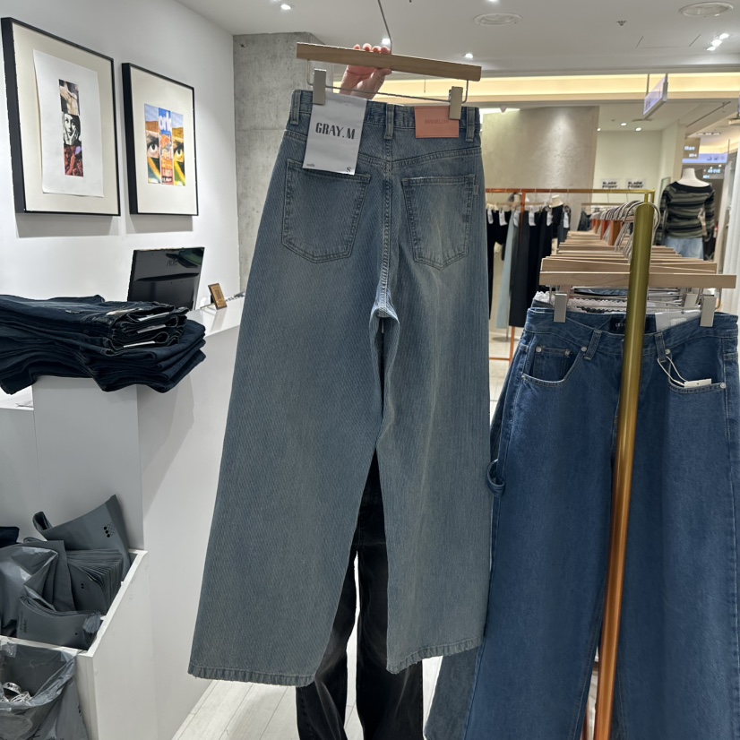 GRAYMELLOW韓國直郵東大門代購女裝新品人氣真品牛仔褲春款GRAYMELLOW牛仔褲