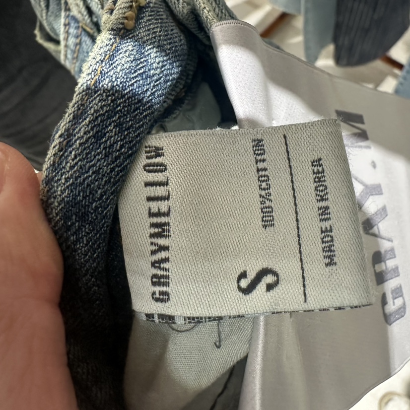 GRAYMELLOW韓國直郵女裝新品職業真品人氣推薦熱賣牛仔褲春款GRAYMELLOW牛仔褲