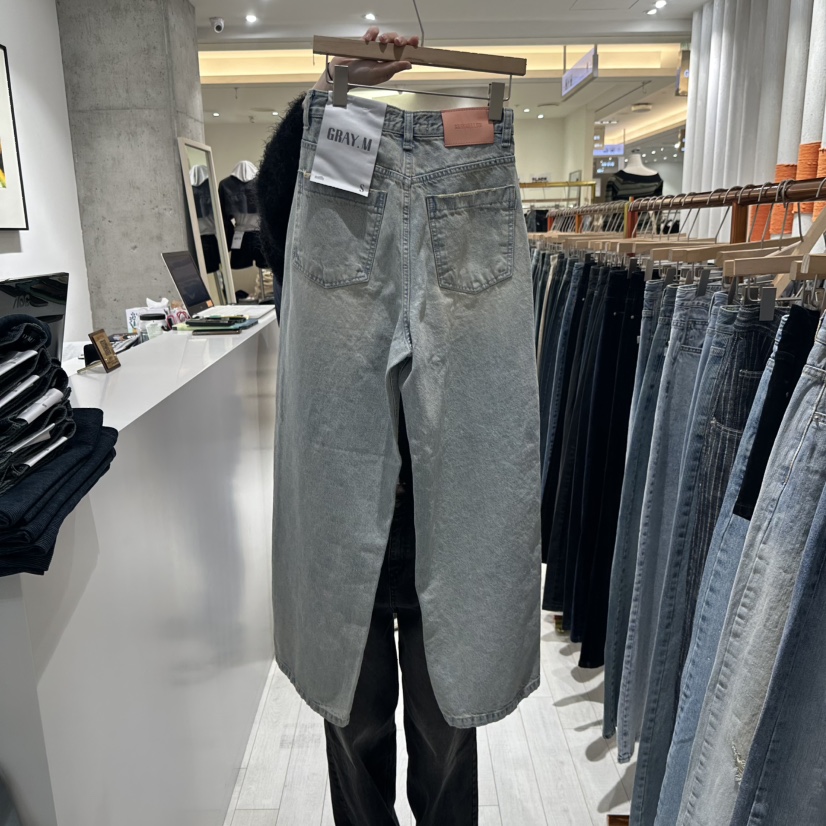 GRAYMELLOW韓國直郵東大門實拍女裝新品24秋冬職業牛仔褲春款GRAYMELLOW牛仔褲