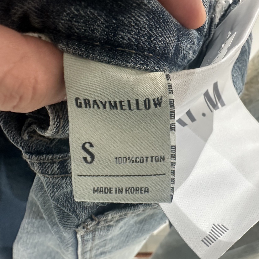 GRAYMELLOW韓國直郵女裝新款24秋冬職業時尚熱賣牛仔褲春款GRAYMELLOW牛仔褲