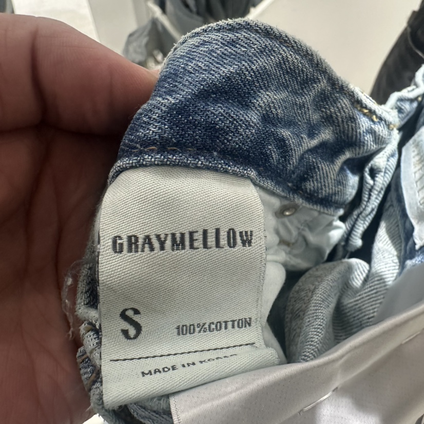 GRAYMELLOW直郵韓國代購女裝新品人氣職業休閑推薦牛仔褲春款GRAYMELLOW牛仔褲