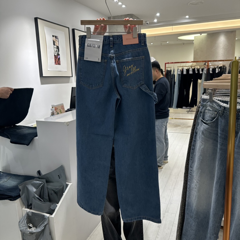 GRAYMELLOW韓國直郵東大門代購女裝新品時尚休閑牛仔褲春款GRAYMELLOW牛仔褲