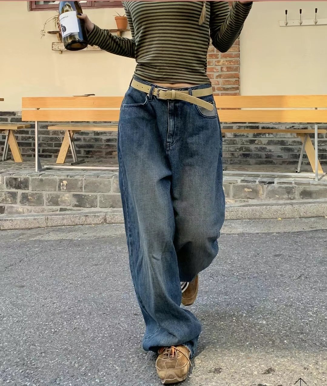 OOT韓國代購女裝新款職業人氣真品休閑熱賣時尚24秋冬牛仔褲OOT牛仔褲