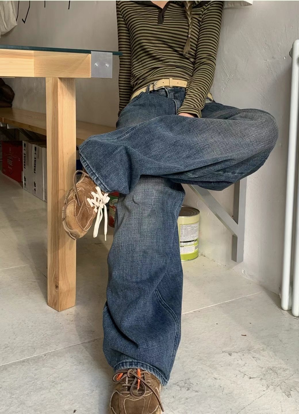 OOT韓國代購女裝新款職業人氣真品休閑熱賣時尚24秋冬牛仔褲OOT牛仔褲
