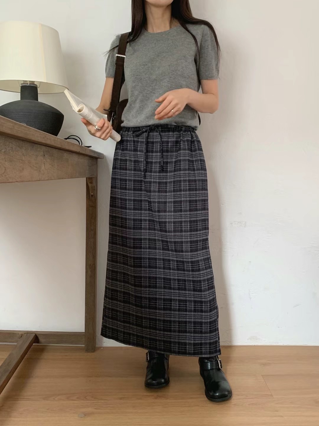 FLAMINGO東大門代購女裝新品24秋冬人氣真品推薦休閑熱賣長裙FLAMINGO長裙
