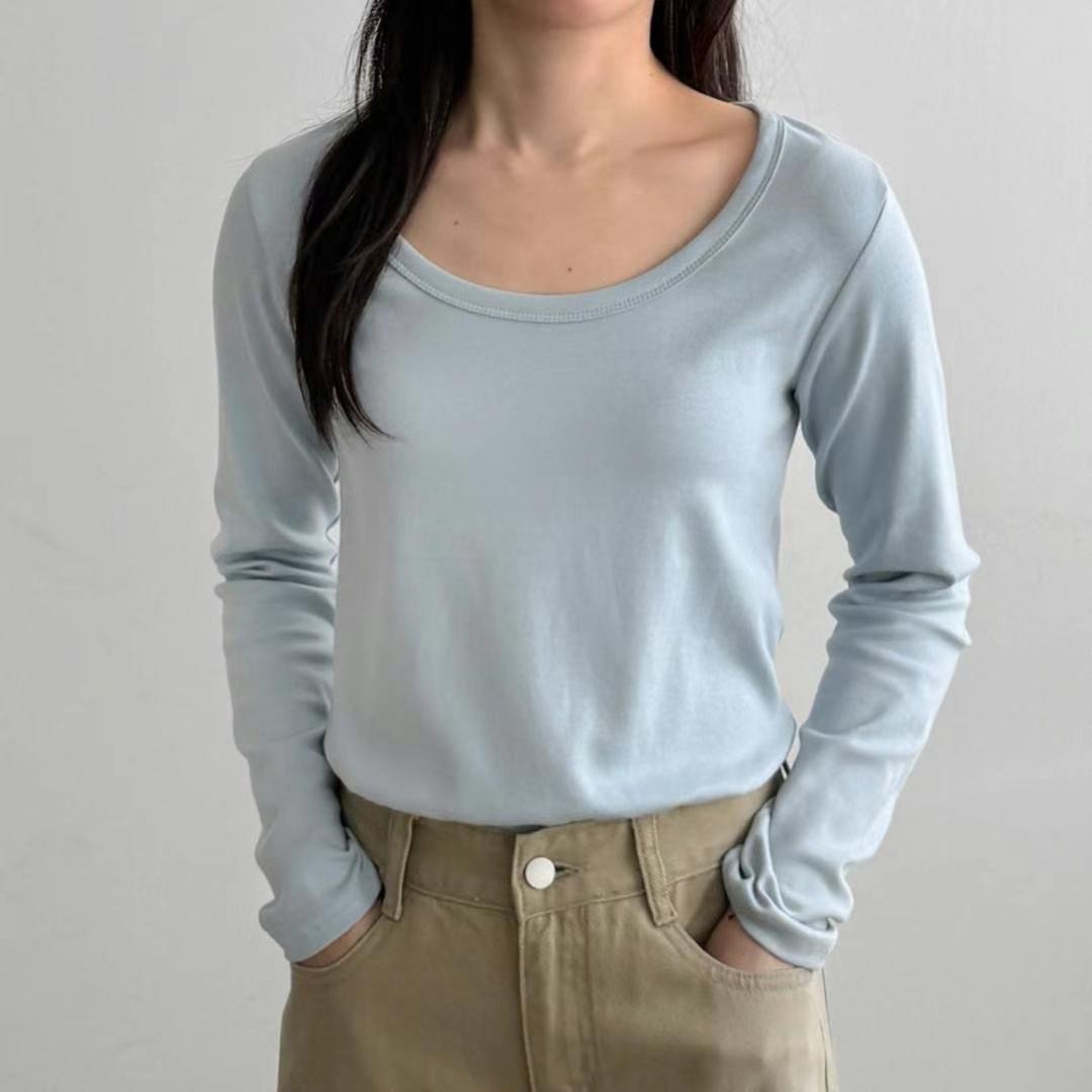 ABLE CO東大門實拍女士新款職業真品24秋冬時尚熱賣長袖T恤ABLE CO長袖T恤圖色4