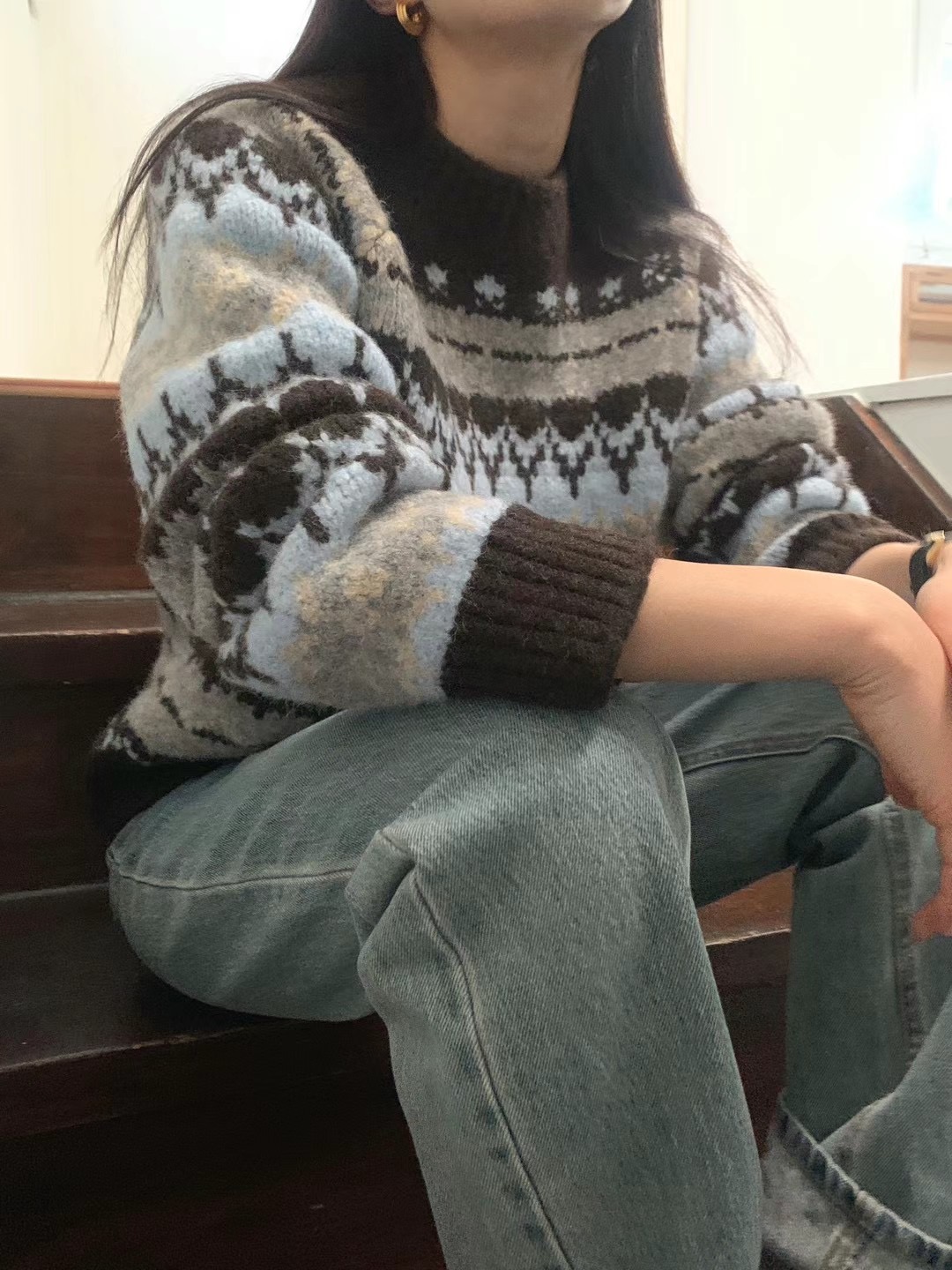 FLAMINGO韓國直郵女士新款時尚休閑推薦24秋冬人氣針織衫羊毛FLAMINGO針織衫