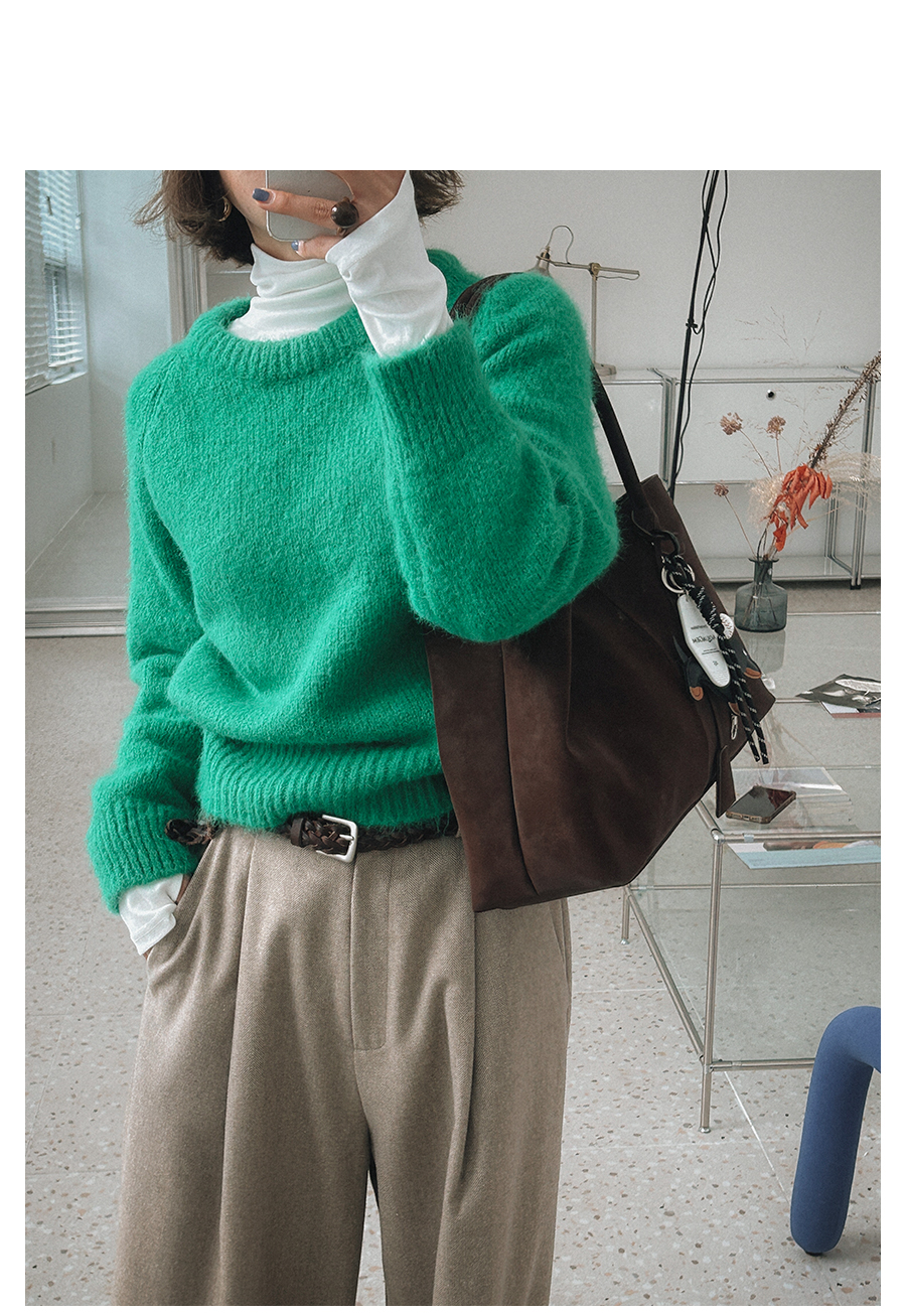 LIKE A韓國代購女士新款熱賣推薦休閑職業24秋冬時尚真品毛衣LIKE A毛衣