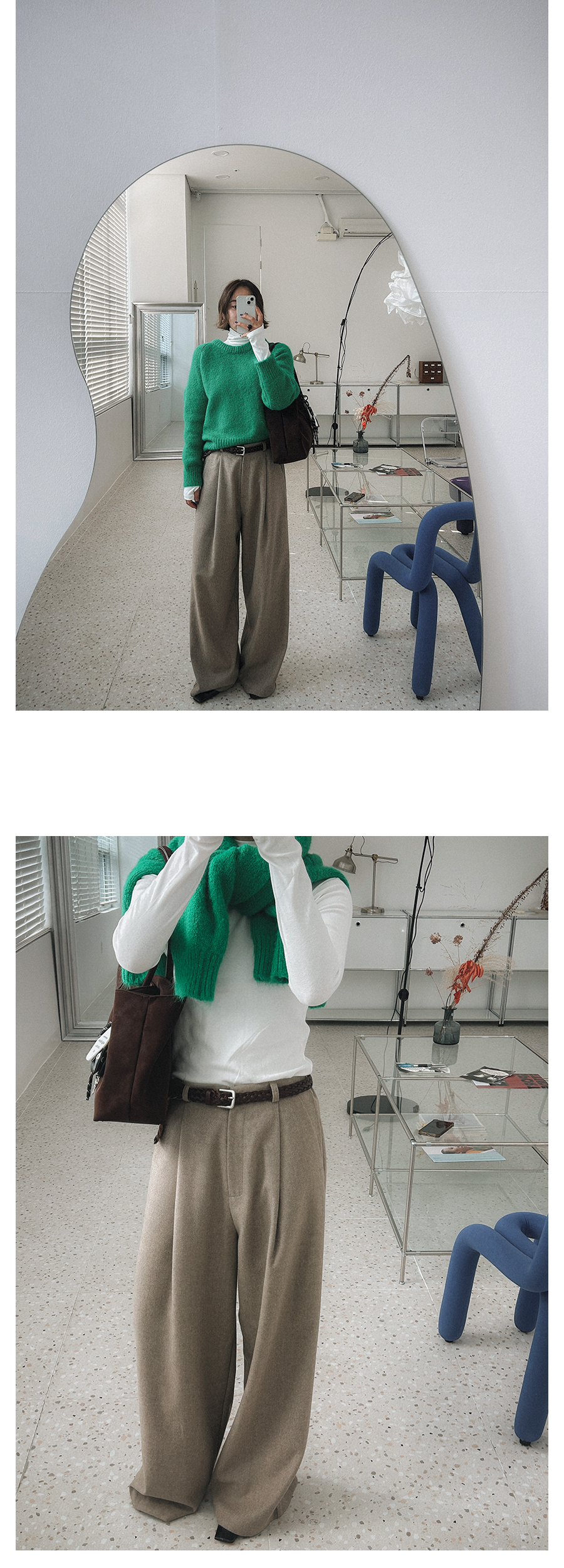 LIKE A韓國代購女士新款熱賣推薦休閑職業24秋冬時尚真品毛衣LIKE A毛衣