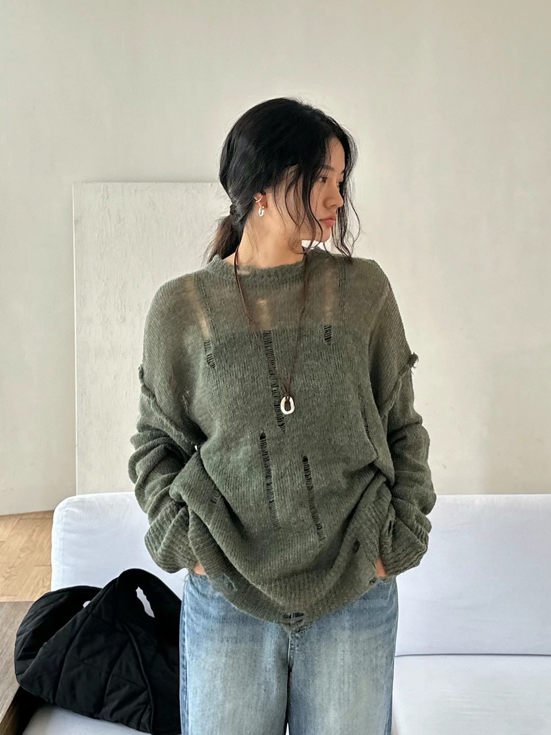 AUTHENTIC韓國直郵東大門實拍女裝新款熱賣24秋冬人氣針織衫AUTHENTIC針織衫