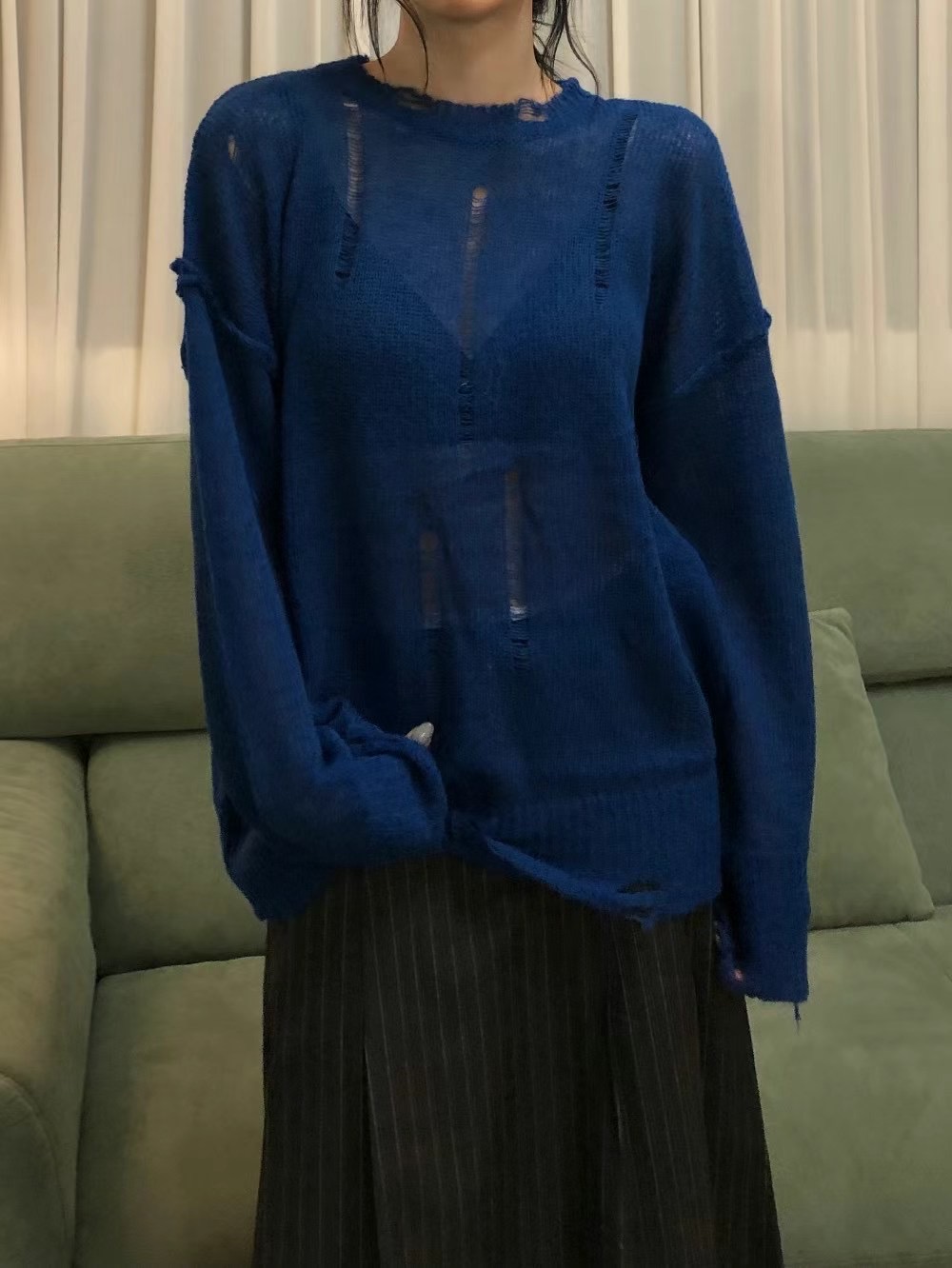 AUTHENTIC韓國直郵東大門實拍女裝新款熱賣24秋冬人氣針織衫AUTHENTIC針織衫圖色2