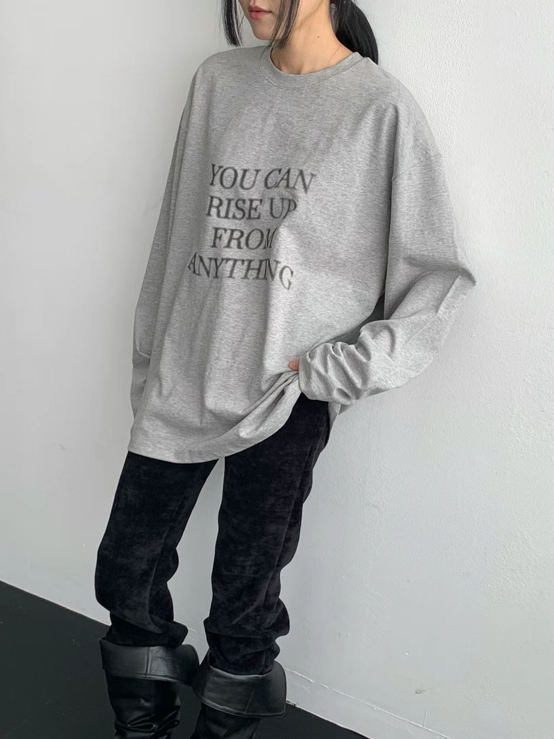 UNLESS韓國直郵女裝新品24秋冬休閑真品職業時尚熱賣長袖T恤UNLESS長袖T恤